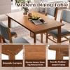 5 PCS Dining Set for 4, Mid-century Modern Dining Table Set with 4 Upholstered Dining Chairs, Brown+Gray - ModernLuxe - 3 of 4