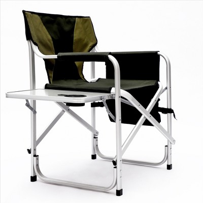 Dolonm Padded Folding Outdoor Chair with Side Table, Storage Pockets, Lightweight Directors Camping Chair for Indoor, Outdoor,Picnics