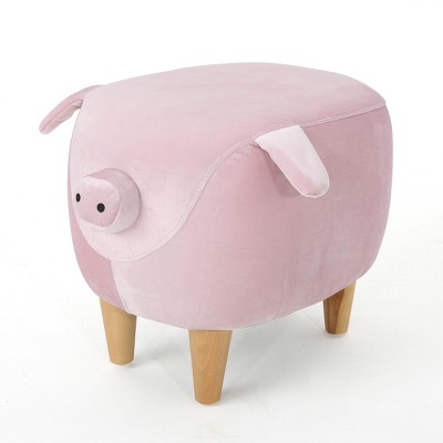 Burton New Velvet Pig Ottoman Pink - Christopher Knight Home