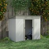 Outsunny Metal Garden Shed, Backyard Tool Storage Shed with Dual Locking Doors, 2 Air Vents and Steel Frame - 2 of 4