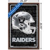 Trends International NFL Las Vegas Raiders - Neon Helmet 23 Framed Wall Poster Prints - 3 of 4