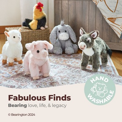 Pedro Gray and White Plush Donkey Stuffed Animal, 12 Inches