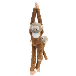 Wild Republic Hanging Monkey With Baby Squirrel Monkey Stuffed Animal, 20 Inches - 1 of 1