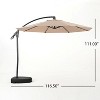 Syemin Patio Umbrella, Garden Table Umbrella with Button Tilt, Crank and Stable Umbrella Base for Patio, Garden, Yard, Beige, 116.5"*116.5"*111" - 2 of 4