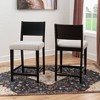 Powell Set of 2 Cadence Upholstered Counter Height Barstools Black - 2 of 4