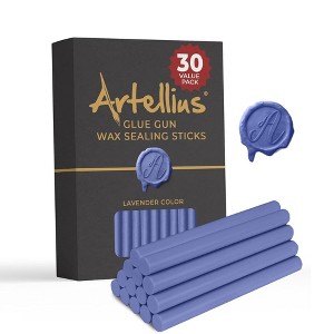 Artellius Premium Sealing Wax Sticks (Bulk 30 Pack) Wax Seal Glue Gun Sticks, Envelope Seal Wax for Stamp Seals - Lavender - 1 of 4