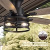 Siljoy 42 Inch Farmhouse Low Profile Ceiling Fan with Light and Dual Blades (Remote Included 5 Blades)for Bedroom, Living room and Patio - 3 of 4