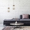 River of Goods 9.75" 2-Light Navarro Metal-Glass and Mango Wood Pendant: Industrial Style, UL Listed, Adjustable Height - 3 of 4