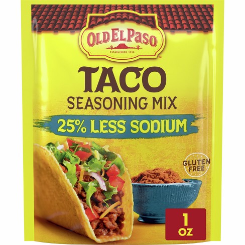 Old El Paso 25% Less Sodium Taco Seasoning Mix - Shop Spice Mixes