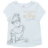Disney Princess Ariel Cinderella Tiana Moana Jasmine Belle Girls 3 Pack T-Shirts Toddler to Big Kid - 3 of 4