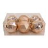 National Tree Company First Traditions Christmas Tree Ornaments, Geometric Metallic and Matte Rose Gold, Set of 6 - 4 of 4