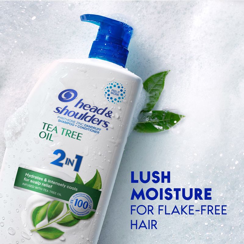 Head & Shoulders 2-in-1 Anti Dandruff Shampoo & Conditioner with Tea Tree Oil for Dry Scalp, 6 of 16