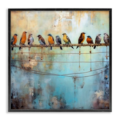 Stupell Industries Abstract Perched Birds, 17" x 17"