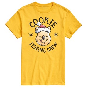 Men's - Winnie the Pooh - Christmas Cookie Testing Crew Short Sleeve Graphic T-Shirt - 1 of 4