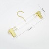 HomeCube USA Clear Acrylic Skirt Hangers with Gold Hooks & Clips, Elegant, Durable & Heavy Duty, Perfect For Home & Boutique Use, Side Design - 4 of 4