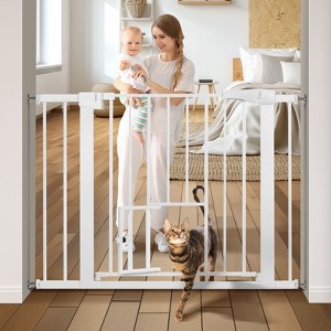 GOTGELIF Baby Safety Gate with Pet Door 29.5" to 40.5" Wide - Auto Close - Pressure Mount - Pet Gate - 1 of 4