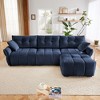 Oversized 110.2" Chenille Modular L-Shaped Sectional Sofa with High-Resilience Cushions and Ottoman, 4-Piece Free combination Sofa - 2 of 4