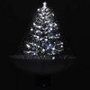 vidaXL 2 ft Snowing Christmas Tree with Umbrella Base & LED Lights, Black PVC Artificial Tree with Snowfall Effect - 3 of 4