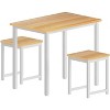Hooseng Dining Room Table Set for 2, Modern Space-Saving Bistro Kitchen Table and Chairs Set of 2 with MDF Broad for Apartment - 3 of 4