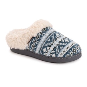 MUK LUKS Women's Suzanne Clog Slipper, Magical Christmas Teal, S (5-6) - 1 of 4