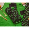 Ukonic Minecraft Green Creeper Kitchen Set | Apron, Oven Mitt, Dish Towels, Pot Holder - 3 of 4
