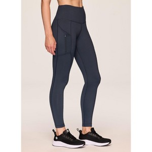 RBX Active Women's Fleece Lined Quick Drying Full Length Workout/Hiking Legging with Tech/Zipper Pocket - 1 of 4