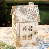 Rustic Vintage Metal House Candle Holder for Home Decor, Antique Look, 1pc - 2 of 4