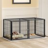 Okak 48/63.7IN Dog Crate with High Tensile Strength Metal Wire, Dog Cage with Safe Top Cover and Flexible Front Door, Dog Fence for Medium Dogs - 2 of 4