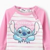 PATPAT Disney Stitch Baby Girls/Boys 2pcs Naia? Character Striped Print Long-sleeve Romper with Pants Set - 3 of 4
