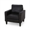 Modern Tufted Wooden Accent Chair Upholstered Club Chair for Bedroom and living room-Christopher Knight Home - 2 of 4