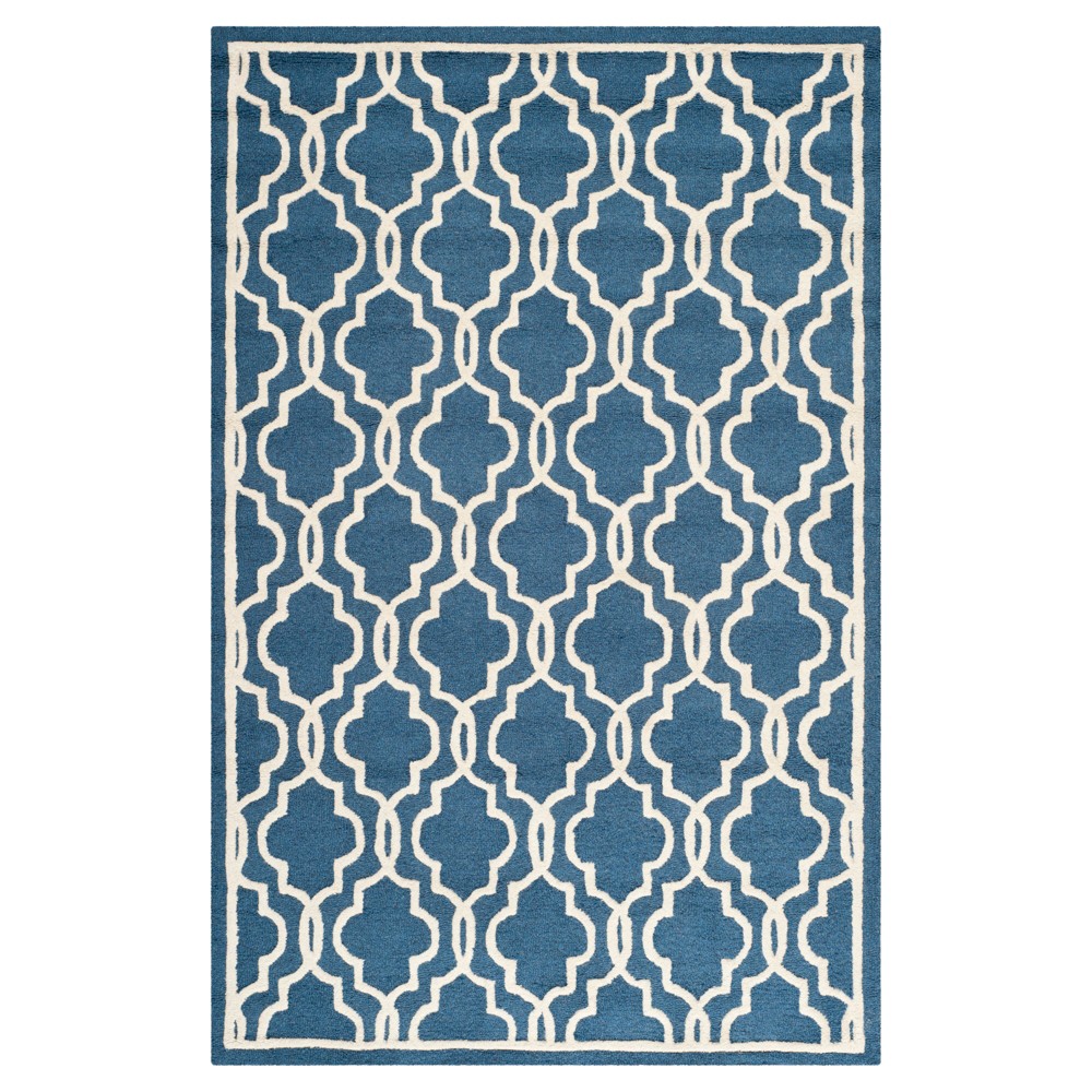 Langley Textured Area Rug - Navy/Ivory (5'x8') - Safavieh