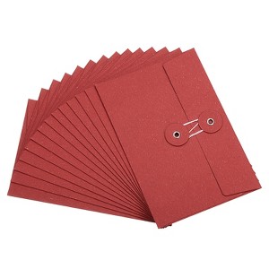 Unique Bargains Sturdy Paper Blank Card Envelopes with String Tie Closure 15 Pcs - 1 of 4
