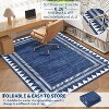 Coucheta Modern Washable Area Rug, Neutral Geometric Border Low Pile Rug, Non-Slip & Non-Shedding Carpet for Living&Dining Room, Hallway&Bedroom - 4 of 4
