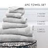 6 Piece Bath Towels Set, 100% Super Plush Premium Cotton - Becky Cameron - 2 of 4