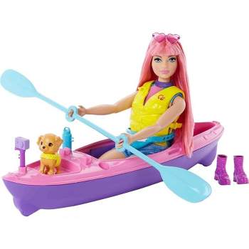 Barbie It Takes Two Daisy Doll & Kayak Set,  Doll with Pink Hair, Puppy & Themed Accessories