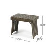 21.5'' Folding Acacia Wood Side Table with Slatted Top,Outdoor Patio End Table for Porch,Balcony or Garden-Cuddlewood - 4 of 4