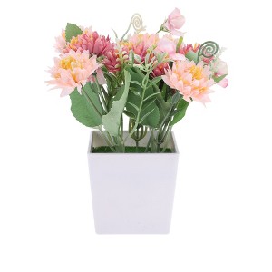 Unique Bargains Artificial Plants Chrysanthemum Plastic 2.95"x2.95"x7.09" 1 Pcs - 1 of 4