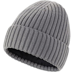 ZUPPAD Adult General Sizing Fleece Lined Cuffed Beanie Hat for Men Women Knitted Winter Wool Beanies Skull Cap Warm Watch Hats 1 Pack - 1 of 4