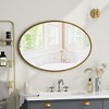 VYNXARIA Iron Art Oval Retro Mirror, Antique Effect, Wall Hanging, Suitable For Bathroom, Bedroom, Living Room (Gold) - 3 of 4