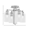 Toltec Lighting Edge 4 - Light Flush Mount in  Brushed Nickel with 4" Clear Bubble Shade - 2 of 2