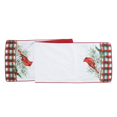 C&F Home Woodland Cardinal Plaid Table Runner