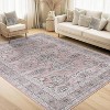 Area Rug for Living Room Bedroom Distressed Oriental Office Carpet Low Pile Neutral Soft Nursery Carpet Non Slip Washable Vintage Farmhouse Area Rug - 2 of 4