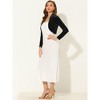 INSPIRE CHIC Women's Long Sleeve Cocktail Party Open Front Cropped Velvet Bolero Shrugs - 3 of 4