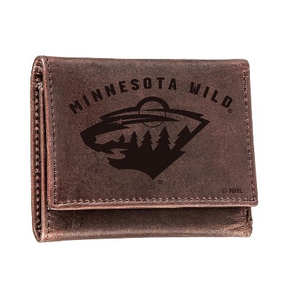 Evergreen Minnesota Wild Crazy Horse Collection Tri-Fold Wallet