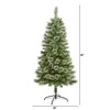 Nearly Natural 5-ft Wisconsin Slim Snow Tip Pine Artificial Christmas Tree with 298 Bendable Branches - 2 of 4