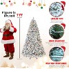 Cesicia Flocked Christmas Tree with Natural Pine Cones & Snowy PVC Tips, Hinged Branches, Stable Metal Stand - 2 of 4