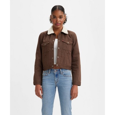 womens trucker sherpa jacket