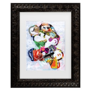 Trademark Fine Art - Artpoptart Mario Matted Framed Art - 1 of 4