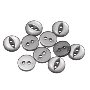 Unique Bargains Round Resin 2-Hole Fish Eye Craft Replacement Sewing Button 10 Pcs - 1 of 4