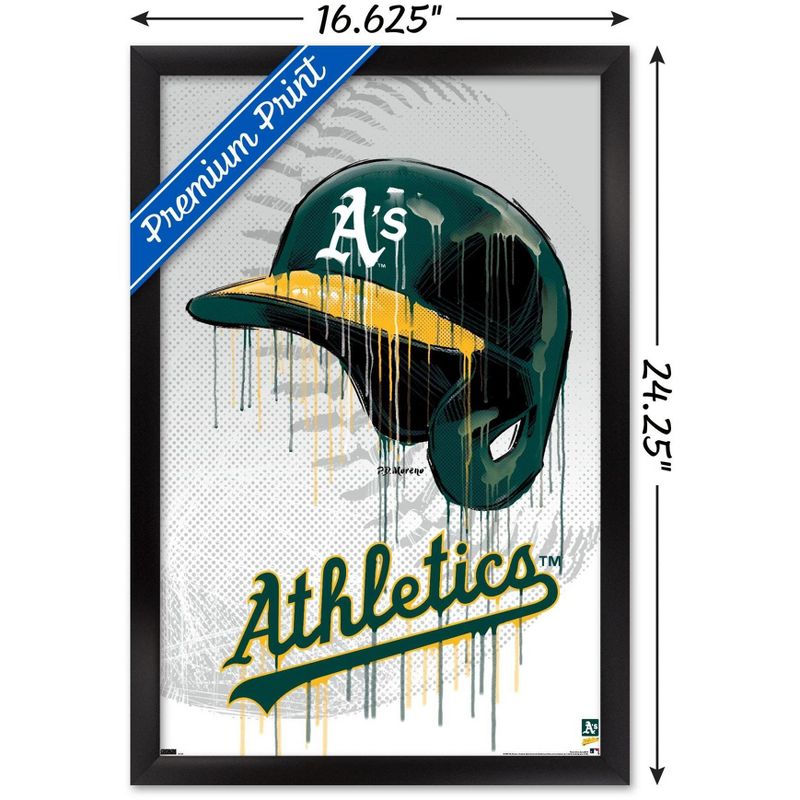 Trends International MLB Oakland Athletics - Drip Helmet 22 Framed Wall Poster Prints, 3 of 7